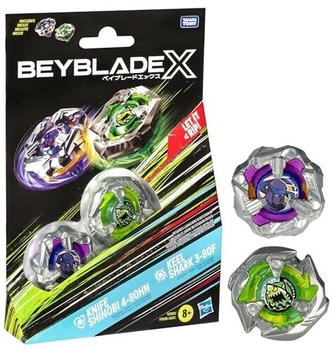 Hasbro Beyblade X Dual Pack - Knife Shinobi 4-80HN + Keel Shark 3-80F