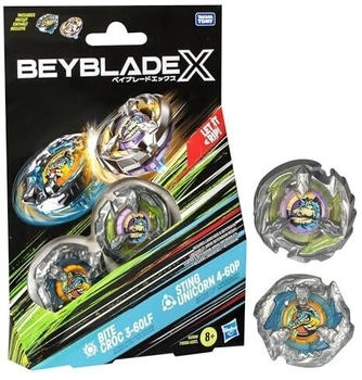 Hasbro Beyblade X Dual Pack - Croc 3-60LF + Sting Unicorn 4-60P