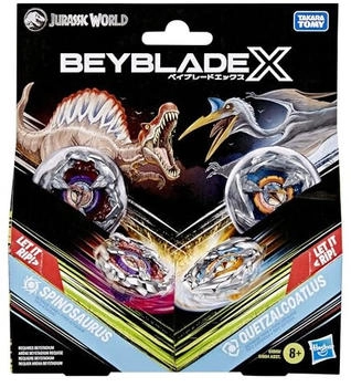 Hasbro Beyblade X Jurassic World Collab Spinosaurus vs. Quetzalcoatlus Multipack Set