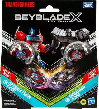 Beyblade Beyblade X x Transformers Optimus Prime 4-60P vs. Megatron 4-80B, 2 Kreisel & 2 Launcher (G0353ES00)
