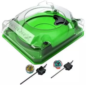 Hasbro Beyblade X Sneak Attack Battle-Set mit Beystadium, 2 Kreisel, 2 Launcher (G1940EP4)