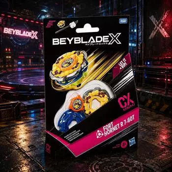 Hasbro Beyblade X Starter Pack Fort Hornet R 7-60T CX mit Kreisel und Launcher (G1682ES0)