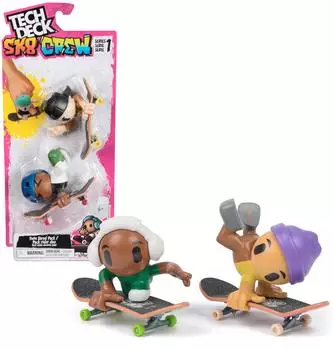 Tech Deck Sk8 Crew Fingerboards mit Skater-Figuren, 96mm, 2er-Set (6071061)
