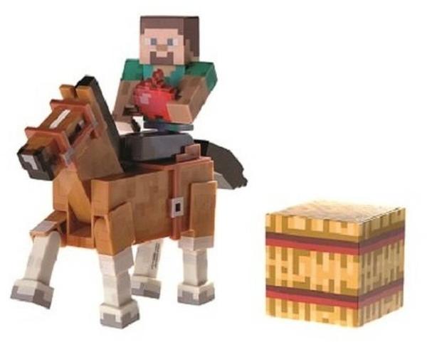 Jazwares Minecraft - Steve mit braunem Pferd Serie 2 (16594)