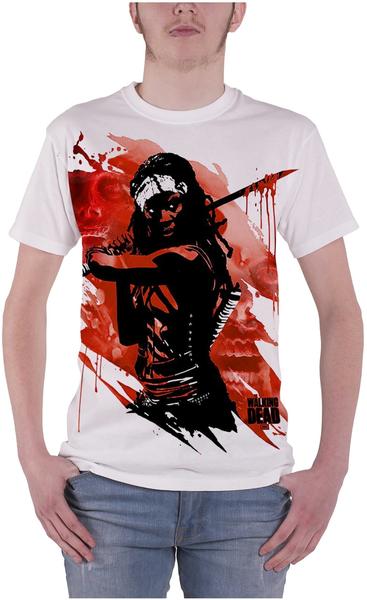 NBG The Walking Dead - Dead Micheonne Samurai - T Shirt, Weiß, Größe L