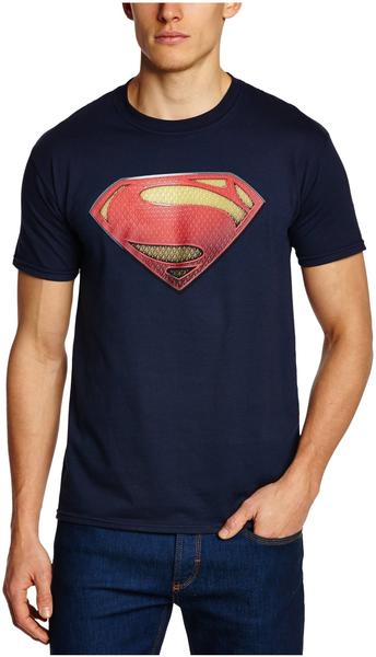 Superman Man Of Steel-Logo Size S-Blue T-Shirt Man Of Steel