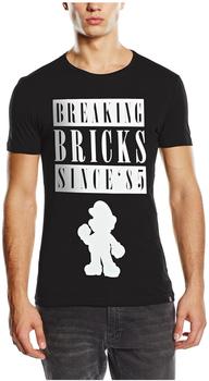 Bioworld Nintendo T-Shirt -XL- Breaking Bricks, schwarz