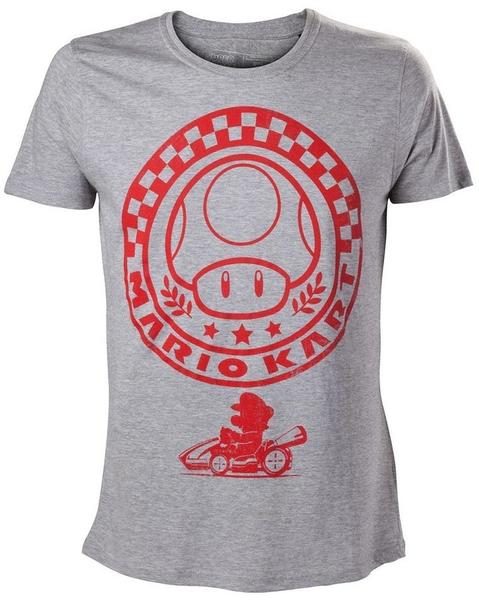 Bioworld Nintendo T-Shirt -XL- Mushroom Mario Kart, grau