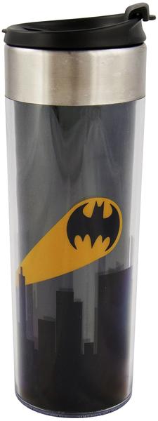 UNITED LABELS United labels 0122039 - Batman Coffee To Go Tasse „BAT Signal“, Kunststoff, schwarz, circa 400 ml