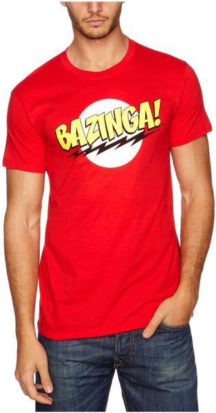 Trademark Products Ltd Big Bang Theory - Bazinga! T-Shirt - Rot - Größe L