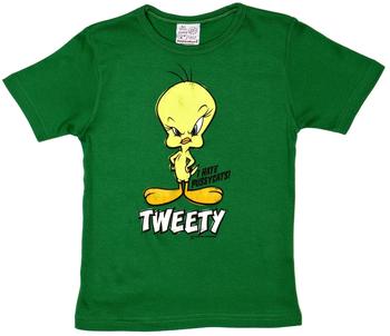 LOGOSHIRT T-Shirt Tweety - I Hate Pussycats Vogel grün, Größe 104/116