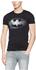 Batman Logo Mono Distressed (T-Shirt,Schwarz,GR L)