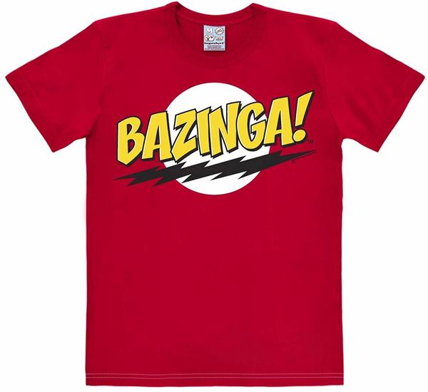 Logoshirt T-Shirt Bazinga - The Big Bang Theory rot Größe XS