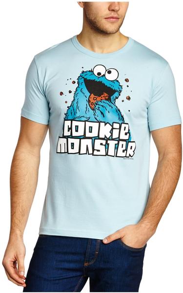 LOGOSHIRT T-Shirt Krümelmonster - Sesamstrasse hellblau Größe XL