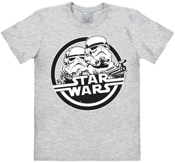 LOGOSHIRT T-Shirt Stormtrooper - Krieg der Sterne grau XS