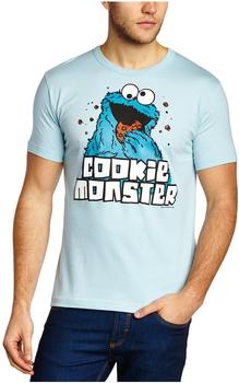 LOGOSHIRT T-Shirt Krümelmonster - Sesamstrasse hellblau Größe S