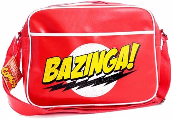 NBG The Big Bang Theory BAZINGA Umhängetasche, Messenger Bag, rot
