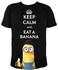 NBG Minions - T-Shirt, Kevin - KEEP CALM AND EAT A BANANA, schwarz, Gr. M