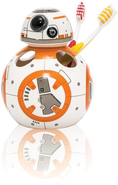 JOY TOY Star Wars 21662 - BB-8 Zahnbürstenhalter aus Keramik in Geschenkpackung, 10 x 10 x 13 cm