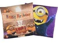 NBG Doppelseitiges Minions Kissen: Happy Birthday DraculaVampir Minion, 40x40 cm