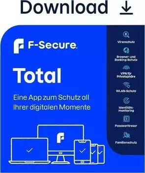 F-Secure Total Security & Privacy, 5 Ger&auml;te, 2 Jahre, Download (FCFTBR2N005E2)