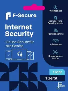 F-Secure Internet Security 1 Ger&auml;t, 1 Jahr