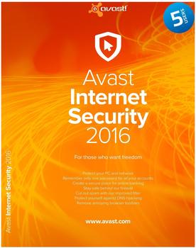 Avast Internet Security 2016 (5 Geräte) (1 Jahr) (ESD)