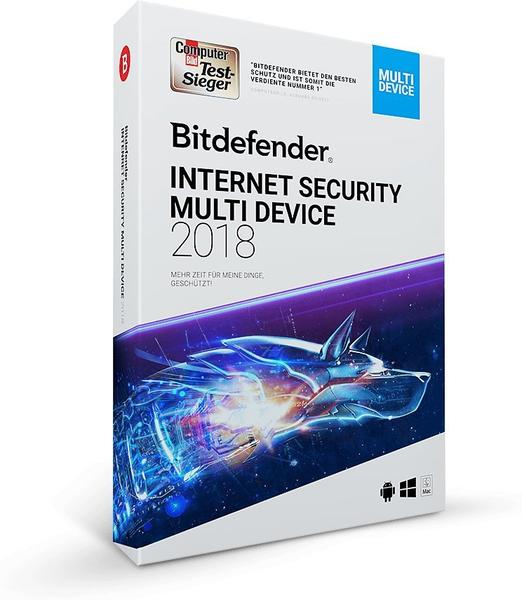 Bitdefender Internet Security Multi Device 2018 (5 User) (3 Jahre)