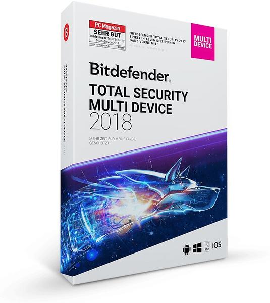Bitdefender Total Security Multi Device 2018 (10 Geräte) (1 Jahr)