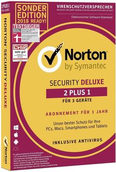 NortonLifeLock Norton Security Deluxe 2017 (2+1 Geräte) (1 Jahr)