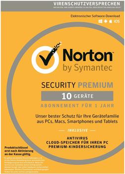 Symantec Norton Security Premium - (v. 3.0) - Box-Pack (1 Jahr) - bis zu 10 Geräte, 25 GB