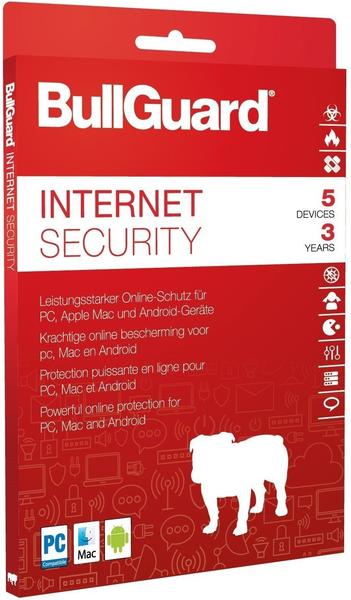 BullGuard Internet Security 2018 5 Geräte 3 Jahre ESD DE Win Mac Android