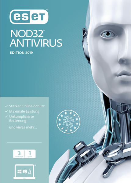 ESET NOD32 Antivirus 2019 (3 Geräte) (1 Jahr)