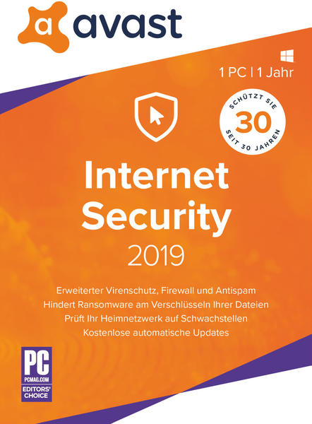 Avast Internet Security 2019 (1 Gerät) (1 Jahr)