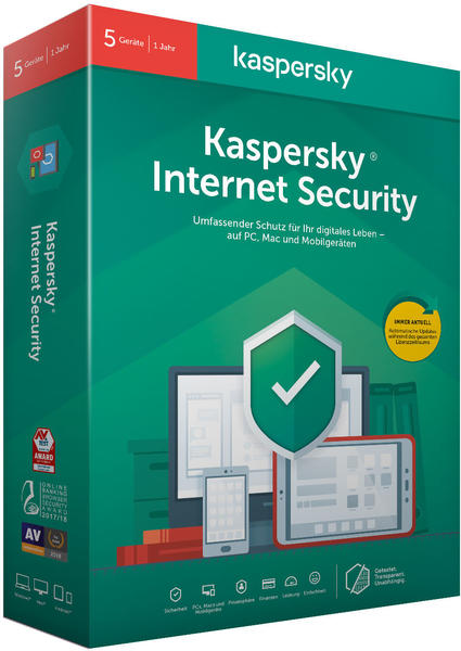 Kaspersky Internet Security 2020 (5 Geräte) (1 Jahr) (Box)