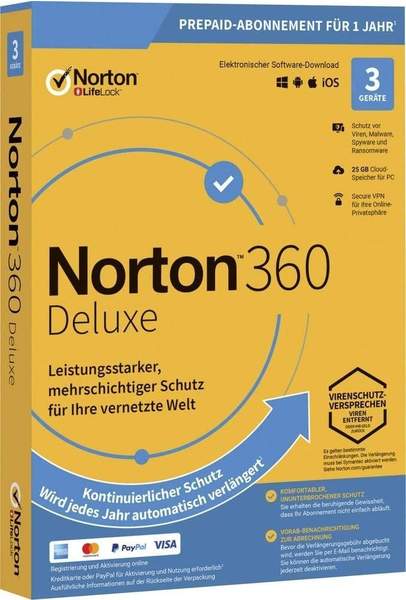 Norton 360 Deluxe 2021 - 3 Geräte (1 Jahr)