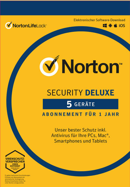 NortonLifeLock Norton Security 3.0 Deluxe (5 Geräte) (2 Jahre)