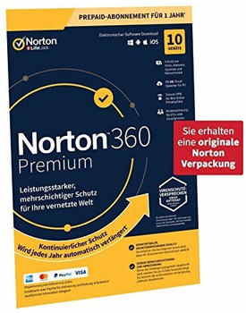 NortonLifeLock Norton 360 2020 Premium (10 Geräte) (1 Jahr) (FFP)