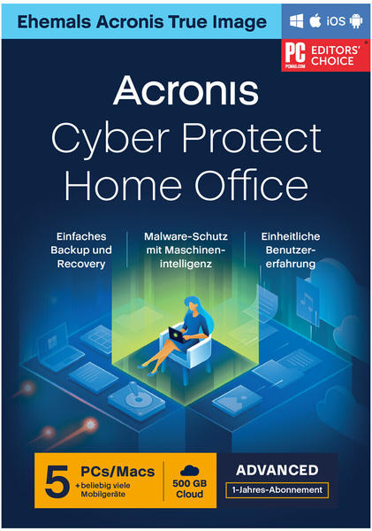 Acronis Cyber Protect Home Office Advanced (5 Geräte) (1 Jahr)