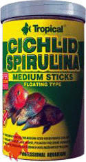 Tropical Cichlid Spirulina Medium Sticks 250ml