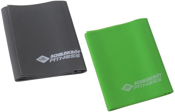 Schildkröt Fitnessbänder 2er Set Latexfrei grün/grau