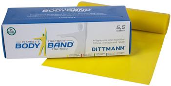 Dittmann Body Band Fitnessband Gymanstik Expander Kraft 25m gelb leicht
