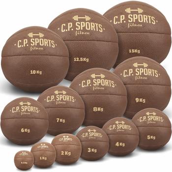 C P Sports Medizinball Braun (15kg)
