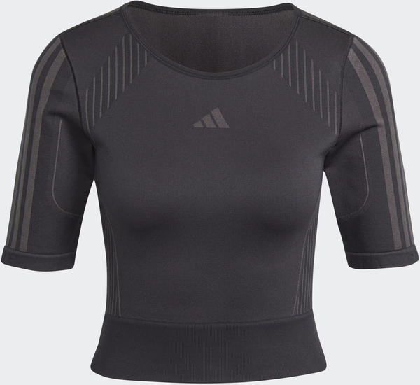 Adidas Woman Aeroknit T-Shirt black/grey six (IB0690)