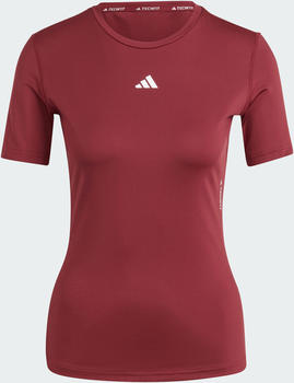 Adidas Woman Techfit Training T-Shirt shadow red/white (IL1060)
