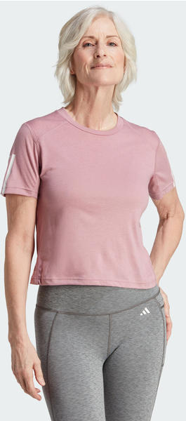 Adidas Woman Train Essentials Train Cotton 3-Stripes Crop T-Shirt wonder Orchid (IM5028)