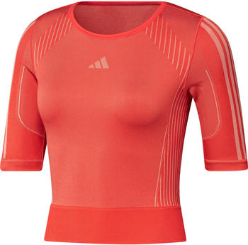 Adidas Woman Aeroknit T-Shirt bright red/wonder clay
