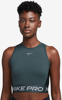 Nike Pro Dri-FIT Women's Cropped Tank Top (FB5588) deep jungle/metallic silver