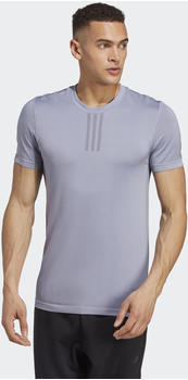 Adidas AEROKNIT Yoga Base Seamless Training T-Shirt (IC7291) silver violet/carbon