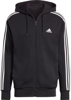 Adidas Men Sportswear Essentials French Terry 3-Stripes Full-Zip Hoodie black (IC0433)